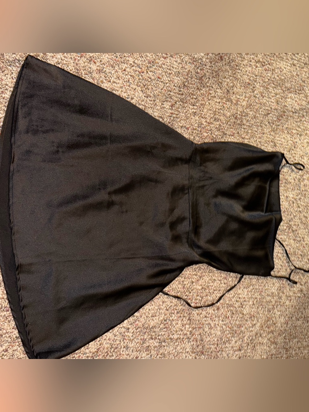 Women’s Black Satin Slip Dress